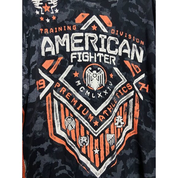 American Fighter Men's 1974 Premium Athletics Long Sleeve Shirt Camo print sz XL - Picture 3 of 16